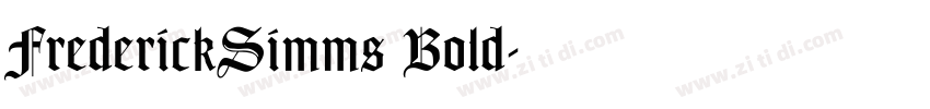 FrederickSimms Bold字体转换